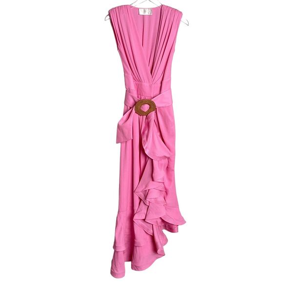 Bronx and Banco Dresses & Skirts - Bronx and Banco Lika Belted Asymmetric Ruffle Dress